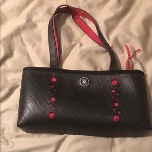 Black and Red handmade purse